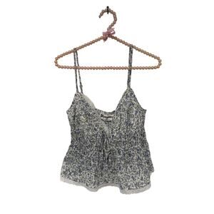 No Boundaries Women's Blue Rose Ditsy Cami Top - Size: Small